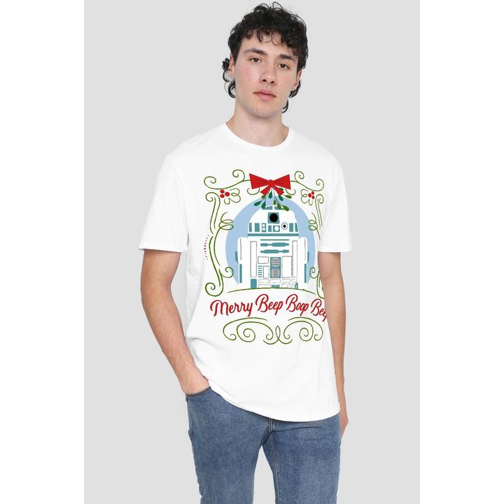 Produktbild Star Wars Merry Beep Boop Beep TShirt weihnachtliches Design (XXL)