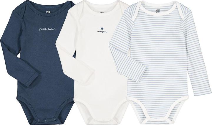 Produktbild La Redoute Collections 3er-Pack Erstlingsbodys (94)