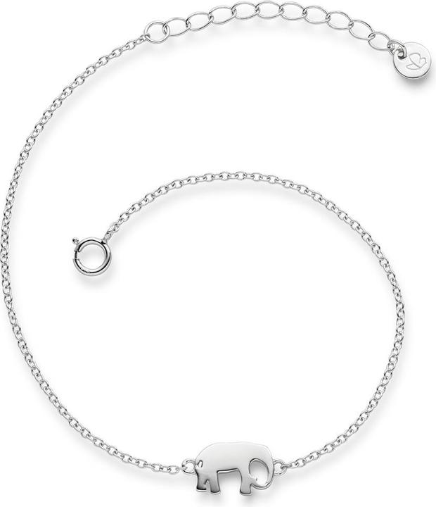 Glanzstücke München Damen Elefant Sterling Silber silber 17,0 cm Basislänge + 3,0 cm Verlängerung - 6112 (17 cm, Sterling Silber)