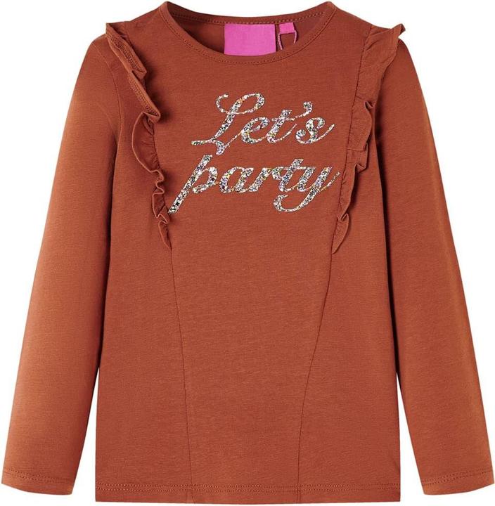 Immagine prodotto VidaXL Camicia da bambino a maniche lunghe Cognac 116,Materiale: 95 % cotone. 5 (116)