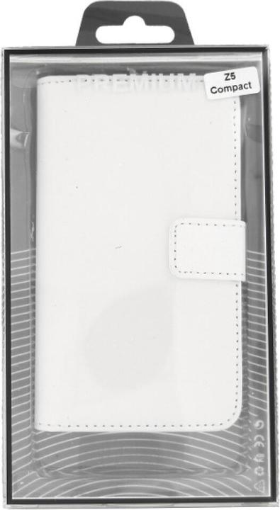Produktbild OEM Slim Leder Book Case Sony Xperia Z5 Compact - weiss (Sony Xperia Z5 Compact)