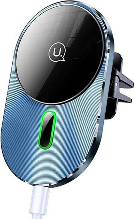 Usams Uchwyt indukcyjny Magnetic Car Wireless Charging 15W do kratki went. szary/grey CD170DZ01 (US-