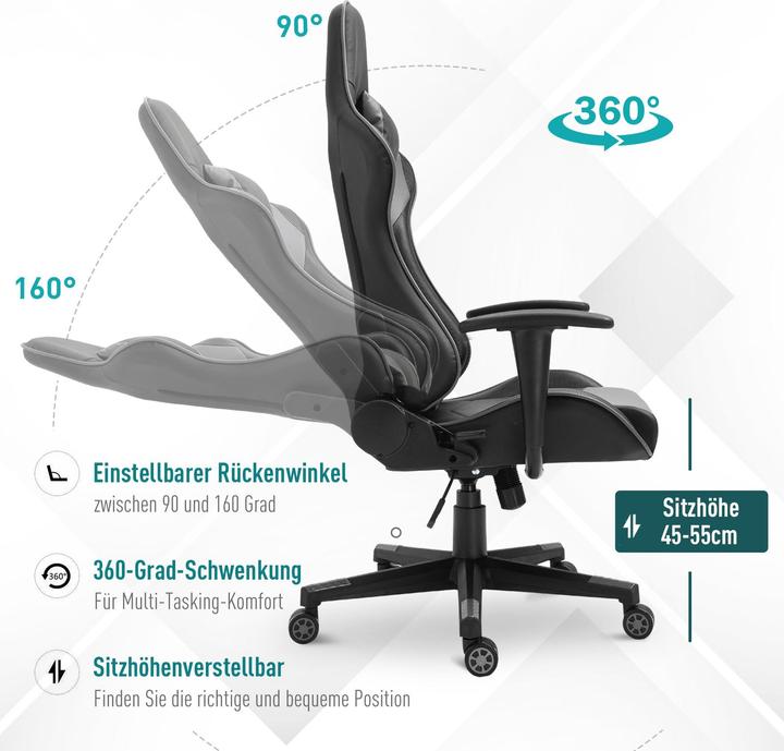 Immagine prodotto Vinsetto Sedia da gioco ergonomica