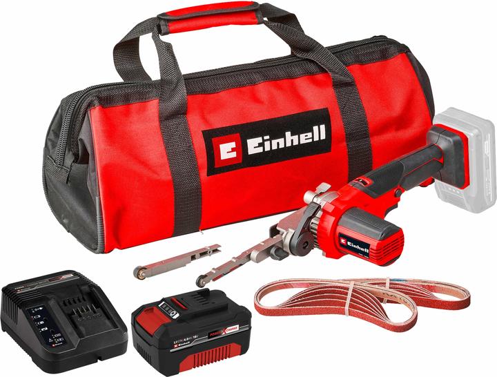Actual product image Einhell Cordless belt file TE-BF 18 Li Kit (1x 4.0 Ah)