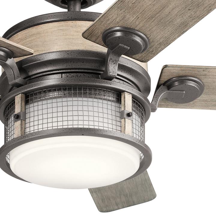 Produktbild Elstead Lighting Ahrendale leiser Deckenventilator mit LED Licht Ø152cm IP44 Aussenbereich + Fernbedienung (36 dB)