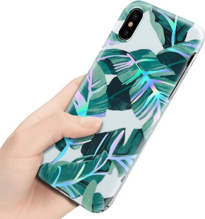 Produktbild Cadorabo IMD TPU Bunte Blumen & Blätter Cover (Apple iPhone XS Max)
