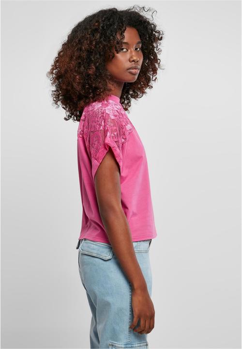 Actual product image Urban Classics Ladies Short Oversized Lace Tee - 12492 (XL)