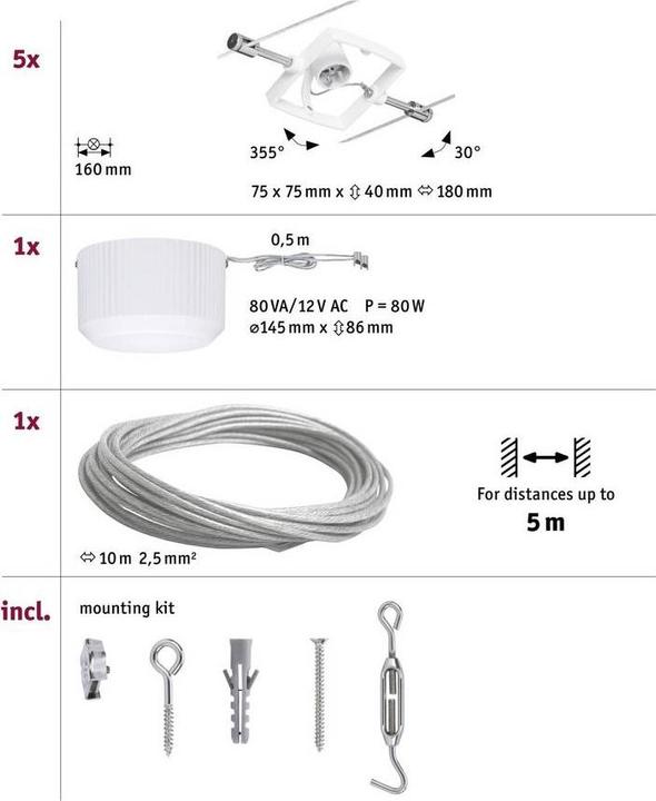 Image du produit Paulmann Système filaire MacII