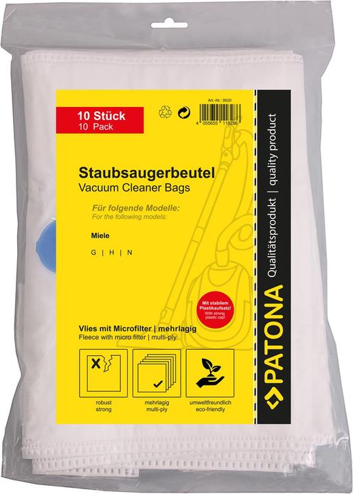 Image du produit Patona Sacs à poussière pour Miele G/H/N (10 x)