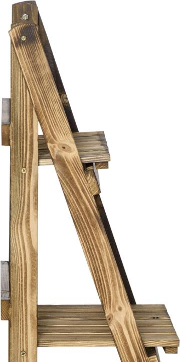 Immagine prodotto Outsunny Scala per piante Scala per fiori Scaffale per piante 3 gradini Legno di abete Marrone scuro 40 x 37