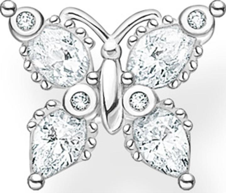 Produktbild Thomas Sabo Einzel Ohrstecker Schmetterling weisse Steine (925er Silber)
