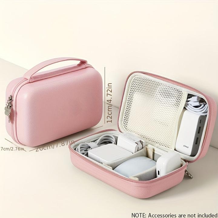 Only-Bags.Store Organisateur d'adaptateur de chargeur d'ordinateur portable en cuir EVA : étui à coque dure pour