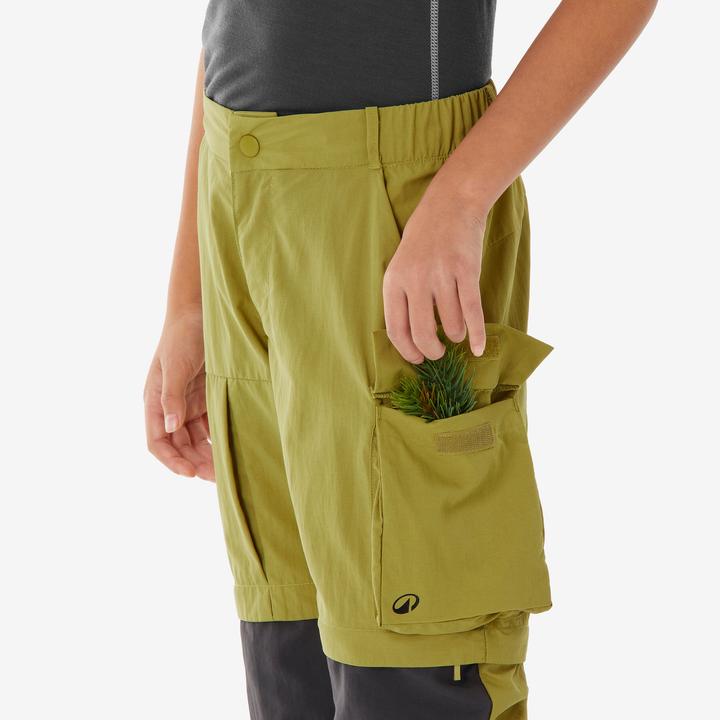 Image du produit Quechua Pantalon modulable de randonnée enfant 7-15 ans, MH500 khaki jaune (10, 11, 12)