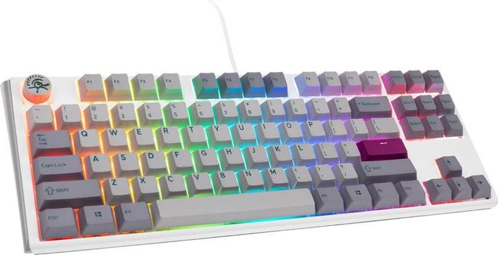 Produktbild Ducky One 3 Mist Grey TKL Gaming Tastatur, RGB LED - MX-Speed-Silver (US) (US, Kabelgebunden)