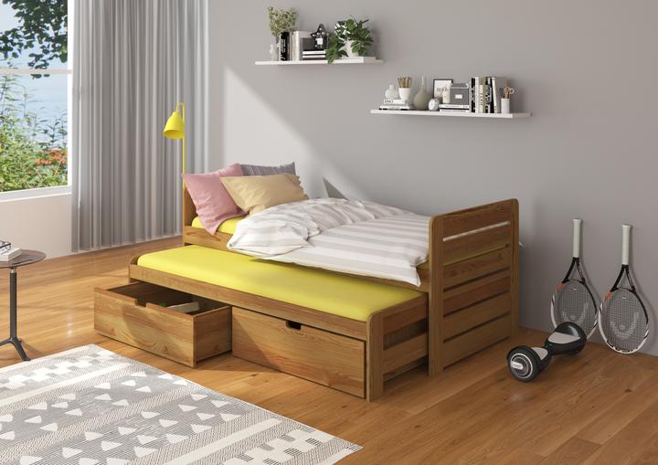 Immagine prodotto ADRK Furniture Letto matrimoniale con materassi TOMI 200x90 (200cm x 90cm)