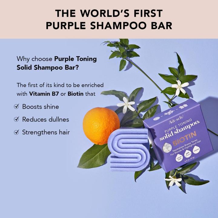 Produktbild Kitsch Purple Toning Biotin (Festes Shampoo)