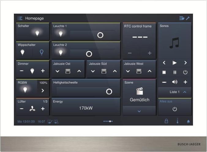 Actual product image Busch-Jaeger Touch control H8237-4W-03 IP touch 10 LAN/WLAN (Wi-Fi)