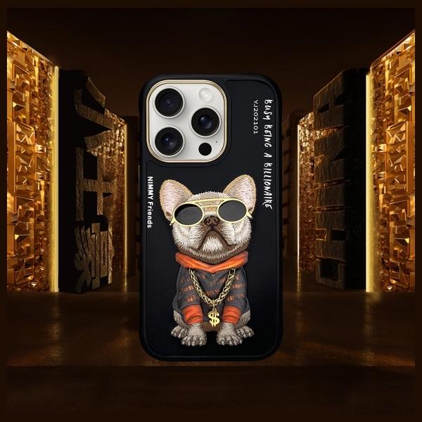 Produktbild Nimmy case iPhone 16 Pro Max 6.9" black Glasses Cool Dog (Apple iPhone 16 Pro Max)