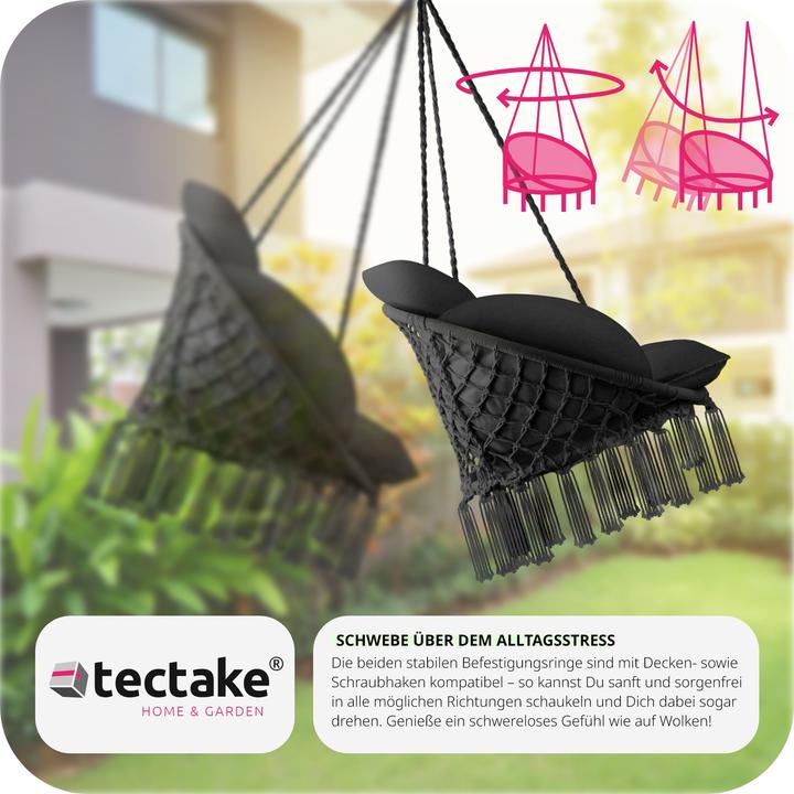 Actual product image tectake Poltrona sospesa Samira (150 kg)