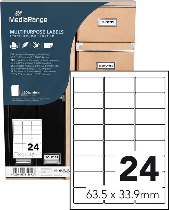 Actual product image MediaRange Labels