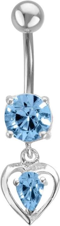 Produktbild Bijouteria Bauchpiercing (Chirurgenstahl 316L, Silber 925, Zirkonia)