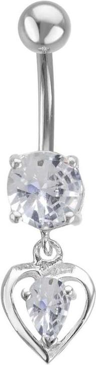 Produktbild Bijouteria Bauchpiercing (Chirurgenstahl 316L, Silber 925, Zirkonia)