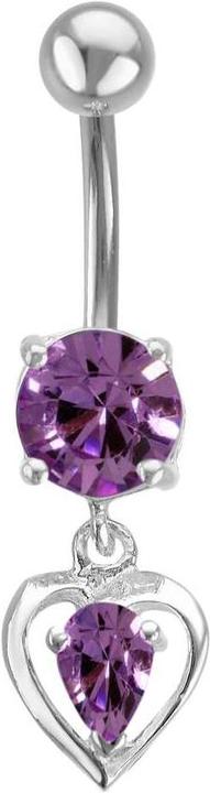 Actual product image Bijouteria Bellypiercing (Surgical steel 316L, Silver 925, Zirconia)