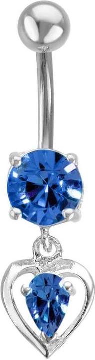 Produktbild Bijouteria Bauchpiercing (Chirurgenstahl 316L, Silber 925, Zirkonia)