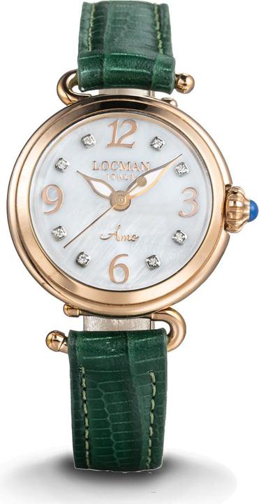 Actual product image Locman Italy ladies' watch Amo with diamonds approx. 0.150 ct. Ref. 0701R (Watch with gemstone, 32 mm)