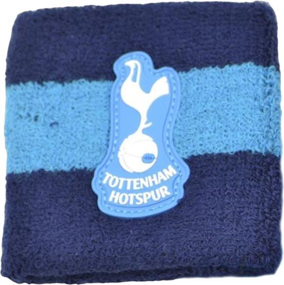 Actual product image Tottenham Hotspur FC Unisex Adult Crest Cotton Wristband (Pack of 2) (100% synthetic material)