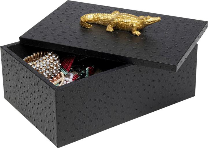 Actual product image Kare Design Box Crocodile Schwarz (2/Set)