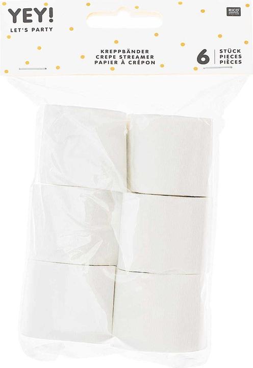 Actual product image Rico Design Crepe tapes 6 pieces, White (6 x)