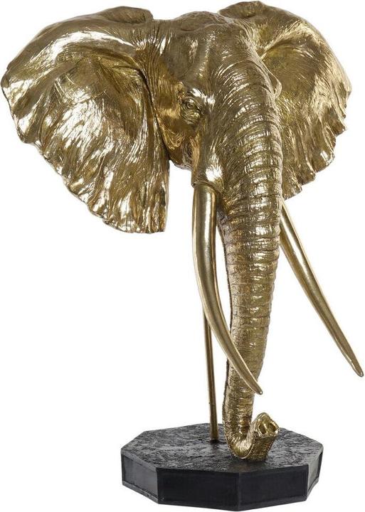 DKD Home Decor Figurine décorative Noir Or Éléphant Oriental 60 x 36 x 73 cm