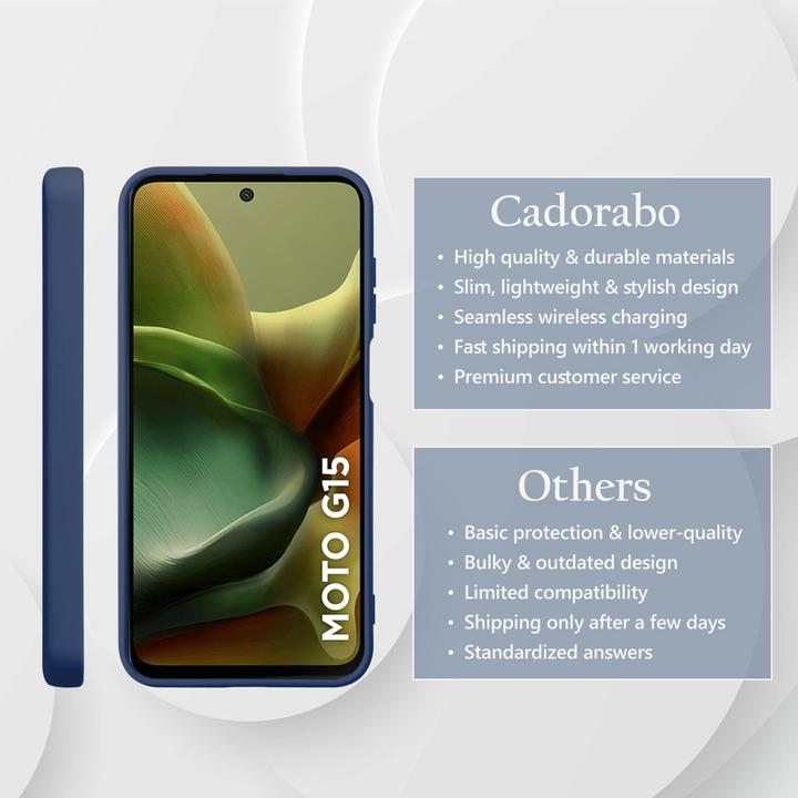 Image du produit Cadorabo Coque pour Motorola Moto G15 TPU Liquid Silicone Case (Motorola Moto C)