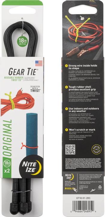 Nite Ize Gear Tie 18"/black (Plastic cable ties, 457.20 mm, 1 pcs.)