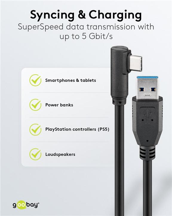 Image du produit Goobay USB C — USB A (0.50 m, USB 3.2)