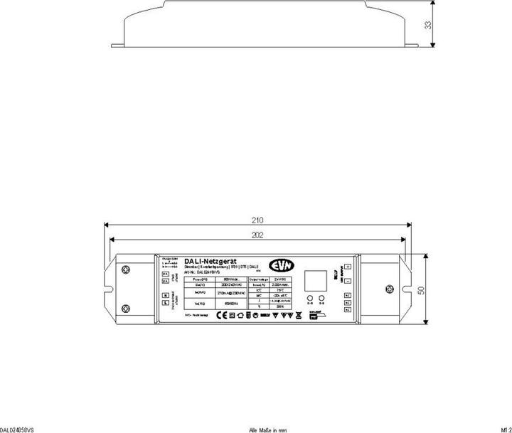 Actual product image EVN DALD24050VS DALI dimmer receiver