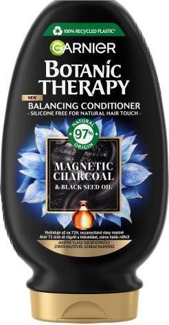 Image du produit Garnier Après-shampooing hydratant pour cheveux gras et secs ends Botanic Therapy Magnetic Charcoal (200 ml)
