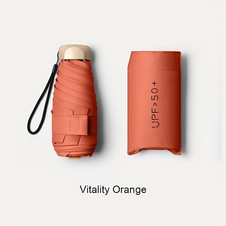 Alopini Mini-parapluie plat manuel cinq places léger pour les journées ensoleillées et pluvieuses
