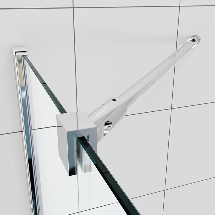 Image du produit SONNI Cabine de douche accès d'angle porte battante sans cadre 195cm 90x90cm (120 cm, 120 cm, 195 cm)