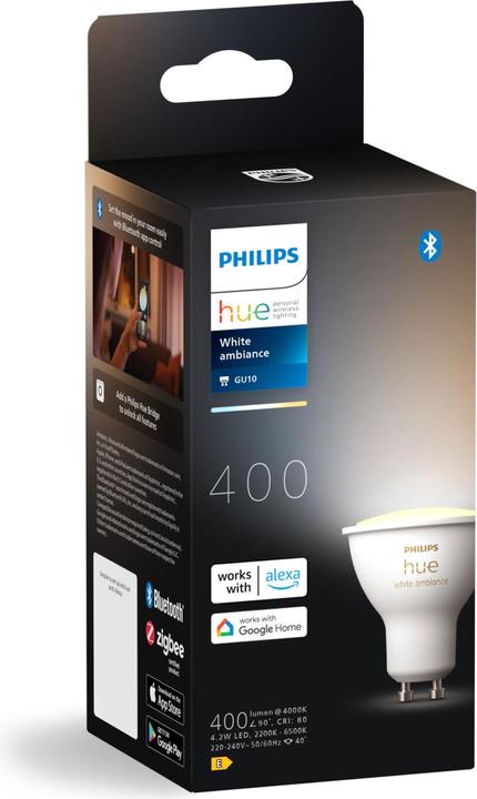 Productafbeelding Philips Hue 4,2W GU10 1P (GU10, 4.20 W, 400 lm, 1 x, E)