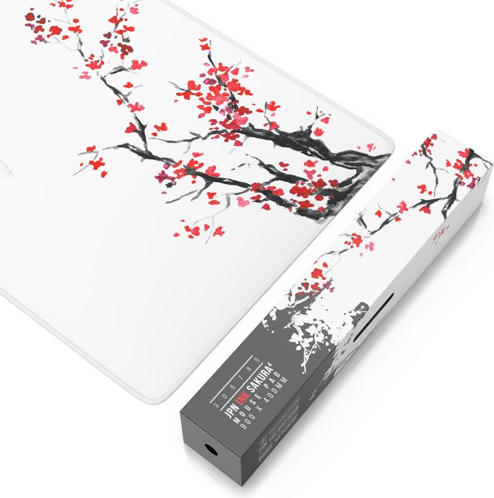 Produktbild Titanwolf Gaming Mauspad, 900 x 400mm XXL Speed Gaming Mausmatte, Mousepad Extragrosse Fläche, Ink Sakura 4 (XXL)