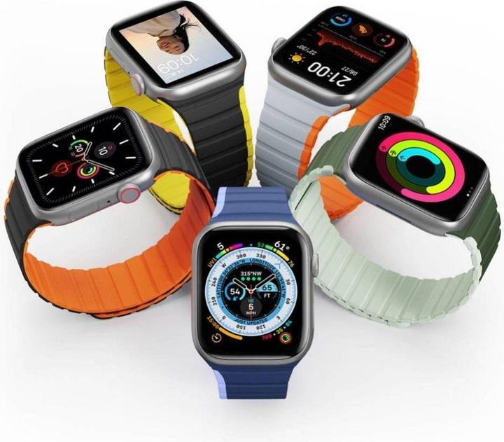 Image du produit Dux Ducis Bracelet magnétique pour Apple Watch SE, 8, 7, 6, 5, 4, 3, 2, 1 (41, 40, 38 mm) Strap (LD Versio (41 mm, 38 mm, 40 mm, Silicone, Métal)