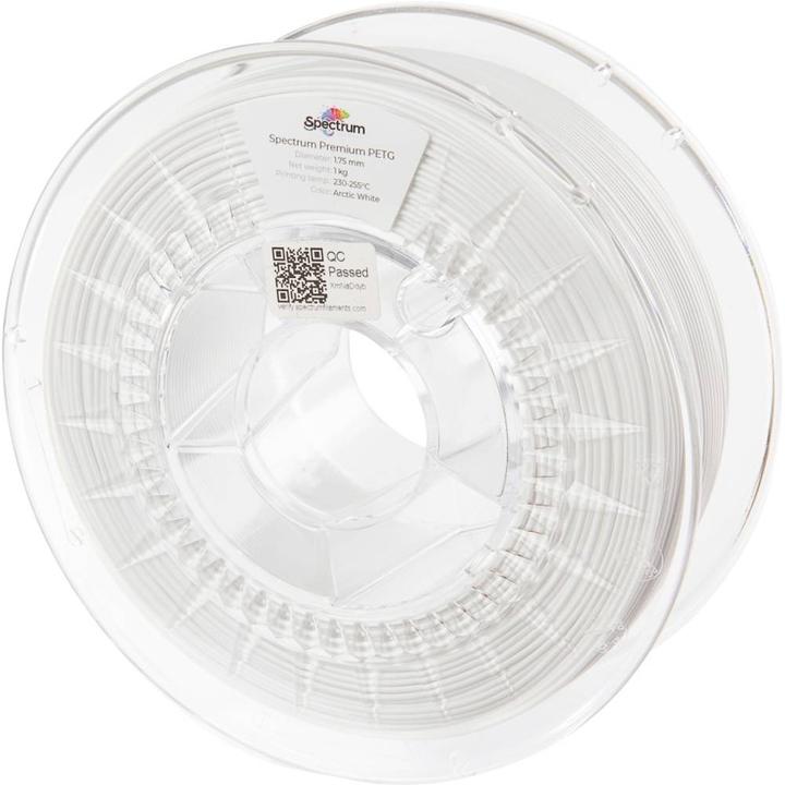 Produktbild Filament / PETG / ARCTIC WHITE / 1,75 mm / 1 kg (PETG, 1.75 mm, 1000 g, Weiss)