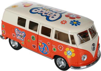 Immagine prodotto Out of the blue ootb - Modellino di auto in metallo con motore a strappo, Bus VW T1