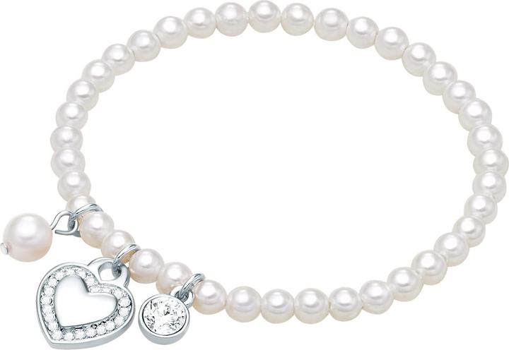 Image du produit Lulu & Jane Femme Coeur Alliage Métal Crystal Perle de culture argent 18,0 cm - 29727 (18 cm, Alliage métallique)