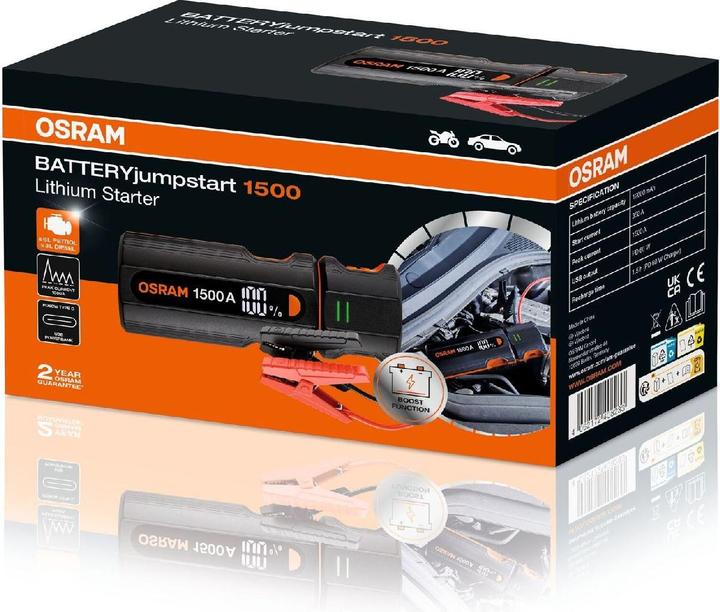 Produktbild Osram OJS030 Schnelllade-Lithium-Starter 1500A, 12000mAh (1500 A, 12000 mAh)