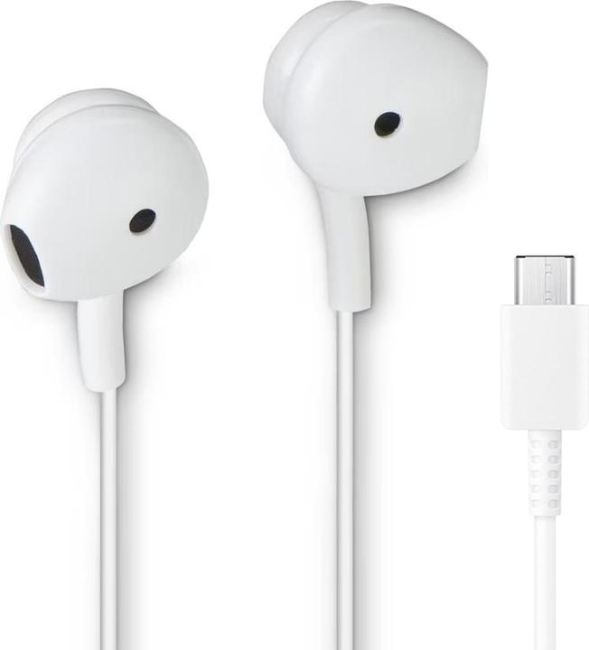Image du produit Hama Casque Ocean II, écouteurs, microphone, protection contre les courbures de câble, USB-C, blanc (Filaire)