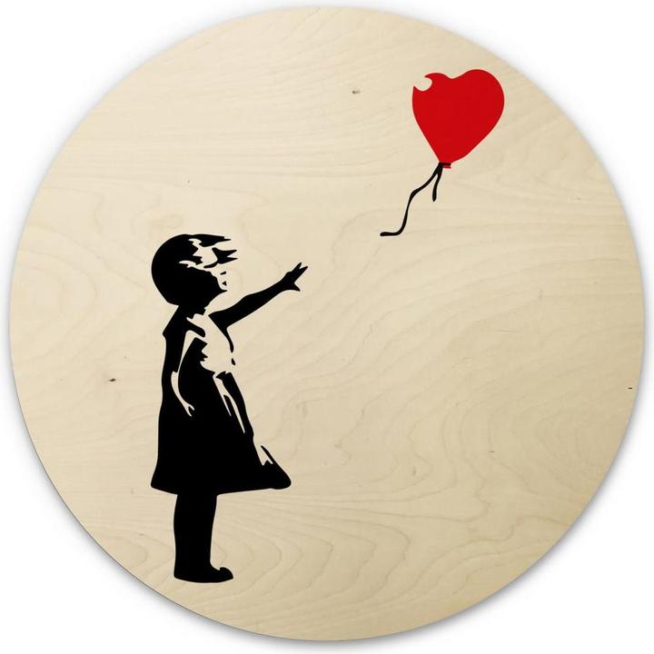 Image du produit Trenddeko Fille avec le ballon rouge (Ø 70 cm)