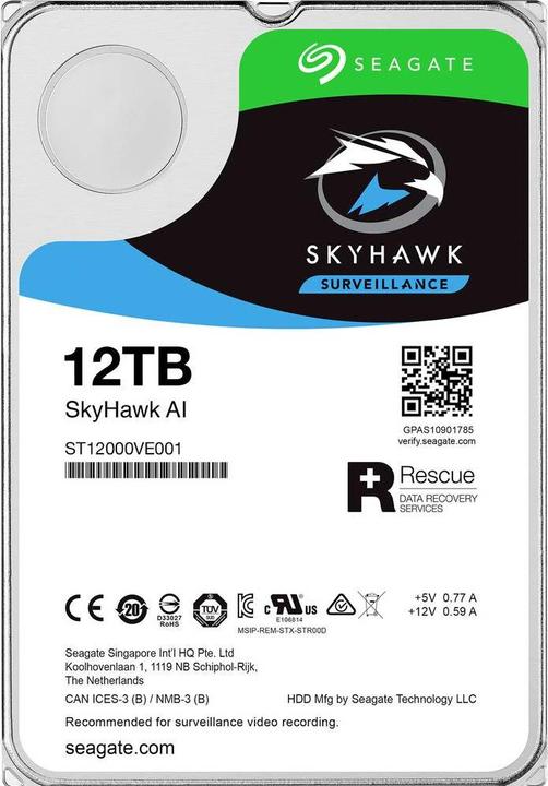 Immagine prodotto Seagate SkyHawk AI (12 TB, 3.5", CMR)